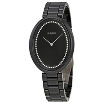 Rado Esenza Black Diamond Dial Black Ceramic Ladies Watch R53093722