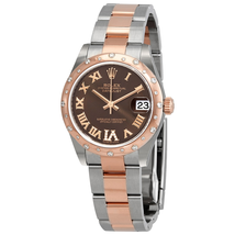 Rolex Datejust 31 Chocolate Dial Ladies Steel and 18kt Everose Gold Watch 278341CHRDO