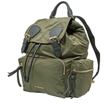 Burberry Ladies Olive Medium Rucksack 4016623