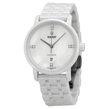 Rado Diamaster Automatic Mother of Pearl Dial White Ceramic Ladies Watch R14044907