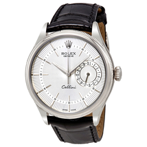 Rolex Cellini Date Silver Dial 18K White Gold Men's Watch 50519SSBKL