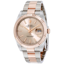 Rolex Datejust 41 Sundust Dial Steel and 18K Everose Gold Men's Watch 126331SNSO