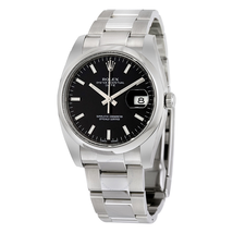 Rolex Oyster Perpetual Date 34 Black Dial Stainless Steel Bracelet Automatic Men's Watch 115200BKSO