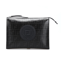 Fendi Fendi Men's FF Stamp Canvas Clutch in Black 7VA433-A5K4-F0GXN
