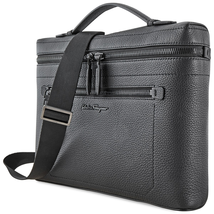 Ferragamo Ferragamo Men's Firenze Black Leather Briefcase 24A080 704102