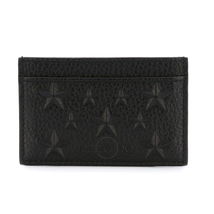 Jimmy Choo Jimmy Choo Dean Black Grainy Leather Cardholder With Stars 121 DEAN EMG BLACK