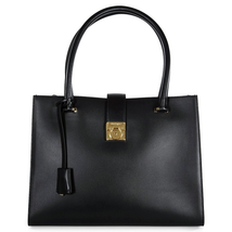 Ferragamo Open Box -  Marlene Black Leather Handbag - Black 21D552