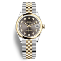 Rolex Datejust 31 Dark Grey Diamond Dial Ladies Steel and 18kt Yellow Gold Jubilee Watch 278243GYDJ