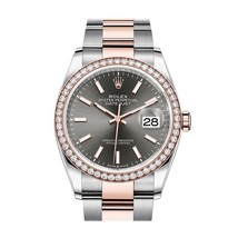 Rolex Datejust 36 Dark Rhodium Dial Men's Steel and 18k Everose Gold Oyster Watch 126281RSO