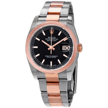Rolex Oyster Perpetual Datejust 36 Black Index Dial Oyster Bracelet Two-Tone Men's Watch 116201BKSO