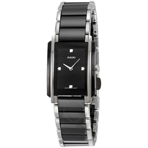 Rado Integral Quartz Black Dial Black Ceramic and Stainless Steel Ladies Watch R20613712