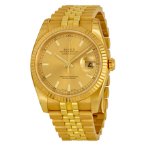 Rolex Datejust  Automatic Gold Dial 18kt Yellow Gold Watch 116238CSJ