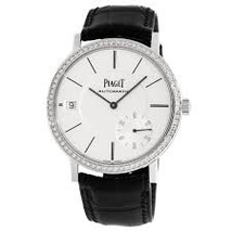 Piaget Altiplano Silvered Dial 18K White Gold Diamond Automatic Men's Wach GOA39138 G0A39138