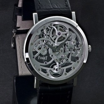 Piaget Altiplano Skeleton Dial 18K White Gold Black Alligator Automatic Men's Watch GOA37132 G0A37132