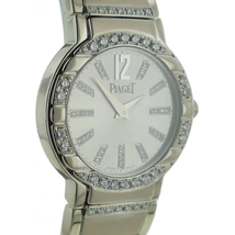 Piaget Polo Silver Dial 18K White Gold Diamond Ladies Watch G0A36233