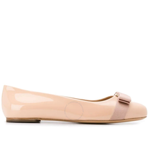 Ferragamo Ladies Varina Bow Ballerina Flats 01A181 676235 2321
