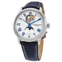 Raymond Weil Maestro Moon Phase Automatic Silver Dial Men's Watch 2240-STC-00655