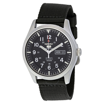 Seiko 5 Sport Automatic Black Canvas Men's Watch SNZG15