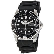 Seiko 5 Sports Automatic Black Dial Black Rubber Men's Watch SNZF17J2