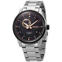 Seiko Automatic Black Dial Stainless Steel Men's Watch SSA389