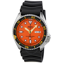 Seiko Diver Automatic Orange Dial Men's Watch SKX011J1
