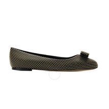 Ferragamo Ladies Vara Bow Studded Ballet Pumps 01P080 705178