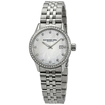 Raymond Weil Freelancer Diamond White Mother of Pearl Dial Ladies Watch 5629-STS-97081