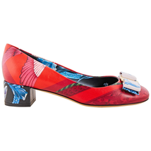 Ferragamo Vara Pumps In Foulard Print Leather 01N966 701262