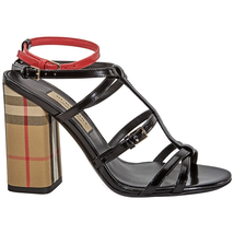 Burberry Ladies Black Strap Sandal Pump 4072455