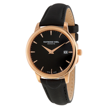 Raymond Weil Toccata Black Dial Black Satin Ladies Watch 5388-PC5-20001