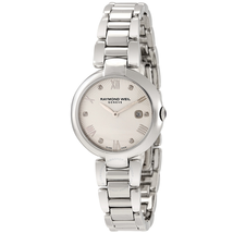Raymond Weil Shine Silver Dial Ladies Watch + Leather Strap 1600-ST-00618