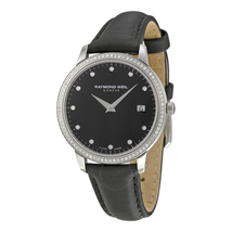 Raymond Weil Toccata Black Dial Diamond Ladies Watch 5388-SLS-20081