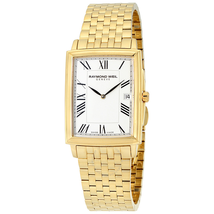 Raymond Weil Tradition White Dial Gold PVD Men's Watch 5456-P-00300