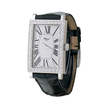 Chopard Classique White Dial Black Leather Ladies Quartz Watch 173527-1001