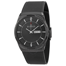 Skagen Aktiv Black Dial Black PVD Mesh Men's Watch SKW6006