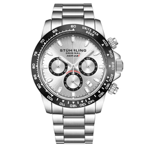 Stuhrling Original Monaco Quartz Silver Dial Men's Watch M13560
