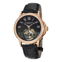 Stuhrling Original Tourbillon Hand Wind Black Dial Men's Watch M13471