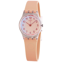 Swatch Casual Pink Quartz White Dial Ladies Watch LK395