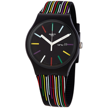 Swatch NUIT D'ETE Quartz Black Dial Men's Watch SUOB729