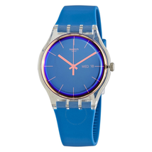Swatch Polablue Blue Dial Plastic Watch SUOK711