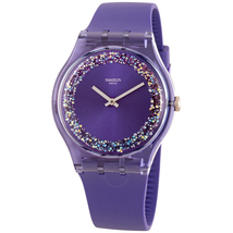 Swatch Purple Rings Quartz Purple Dial Ladies Watch SUOV106