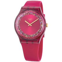 Swatch Ruby Rings Quartz Red Dial Ladies Watch SUOP111
