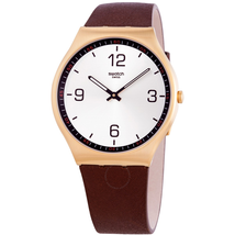 Swatch SKIN SUIT COFFEE Quartz Silver Dial Men's Watch SS07G100