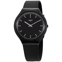 Swatch Skinero Black Dial Ladies Silicone Watch SVOB106