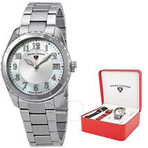 Swiss Legend Sea Breeze Mother of Pearl Ladies Watch Set with 2 Bonus Interchangeable Watch Straps SL-16003SM-02-SET