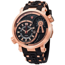 Swiss Legend Time Traveler Quartz Black Dial Men's Watch SL-13841SM-RG-01