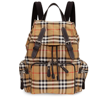 Burberry Camel The Medium Rucksack in Vintage Check Nylon 8006724