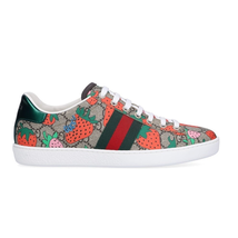 Gucci Ladies Ace GG Gucci Strawberry Print Sneakers 433900 G2210 8960