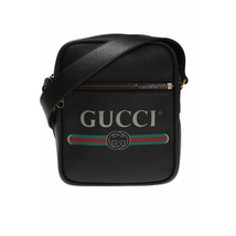 Gucci Print Messenger Bag in Black 523591 0QRAT 8163