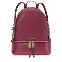 Michael Kors Rhea Medium Leather Backpack - Oxblood 30S5GEZB1L-610